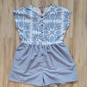 NWT Light Blue Awapuhi Print Romper